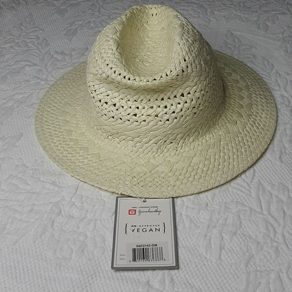 Jen&Co Cream Paper Hat NWT - Picture 4 of 9